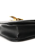 Goatskin Medium Classic Box Flap Bag Black