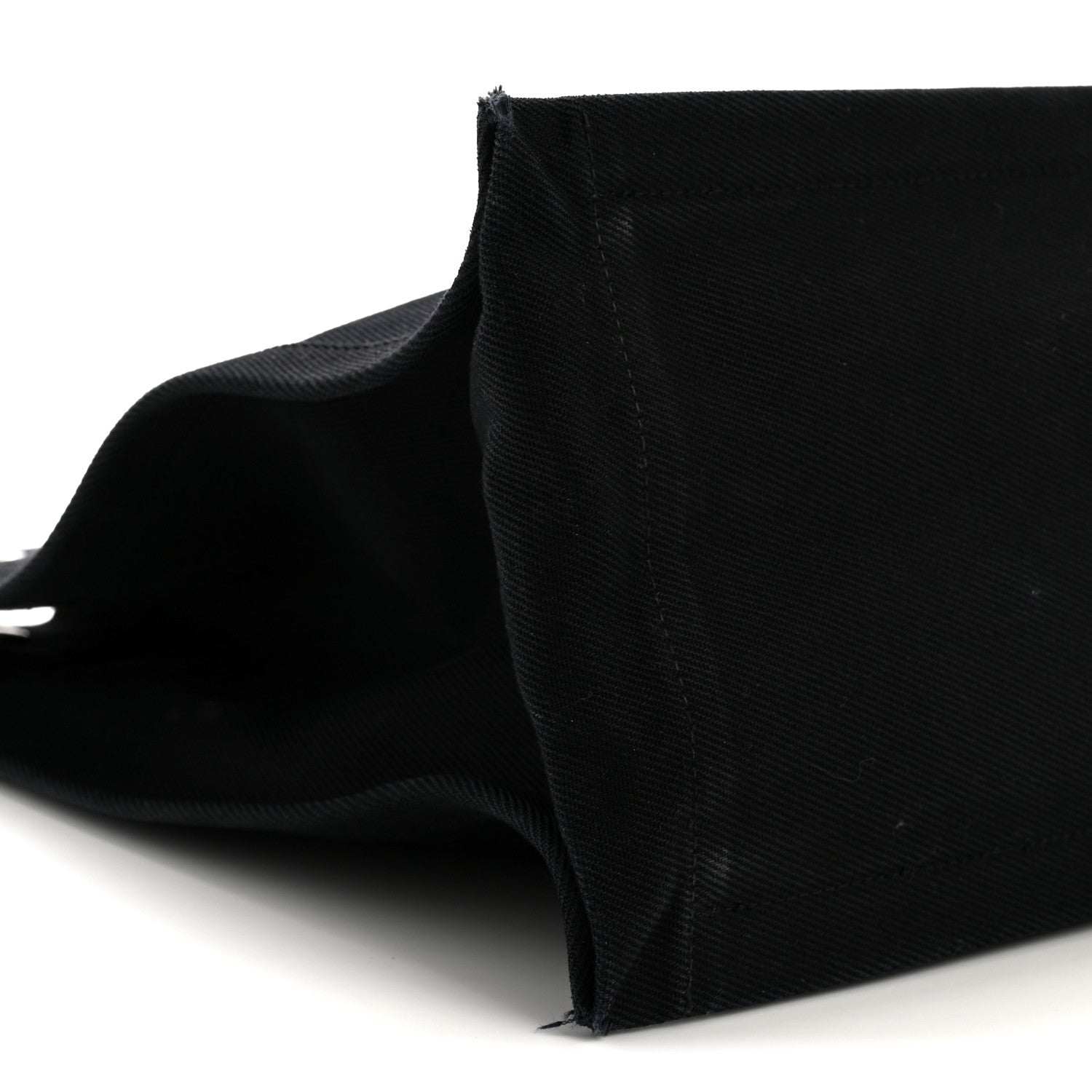 Linen Calfskin Rive Gauche Tote Black