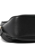 Pebbled Calfskin Small Soho Disco Bag Black