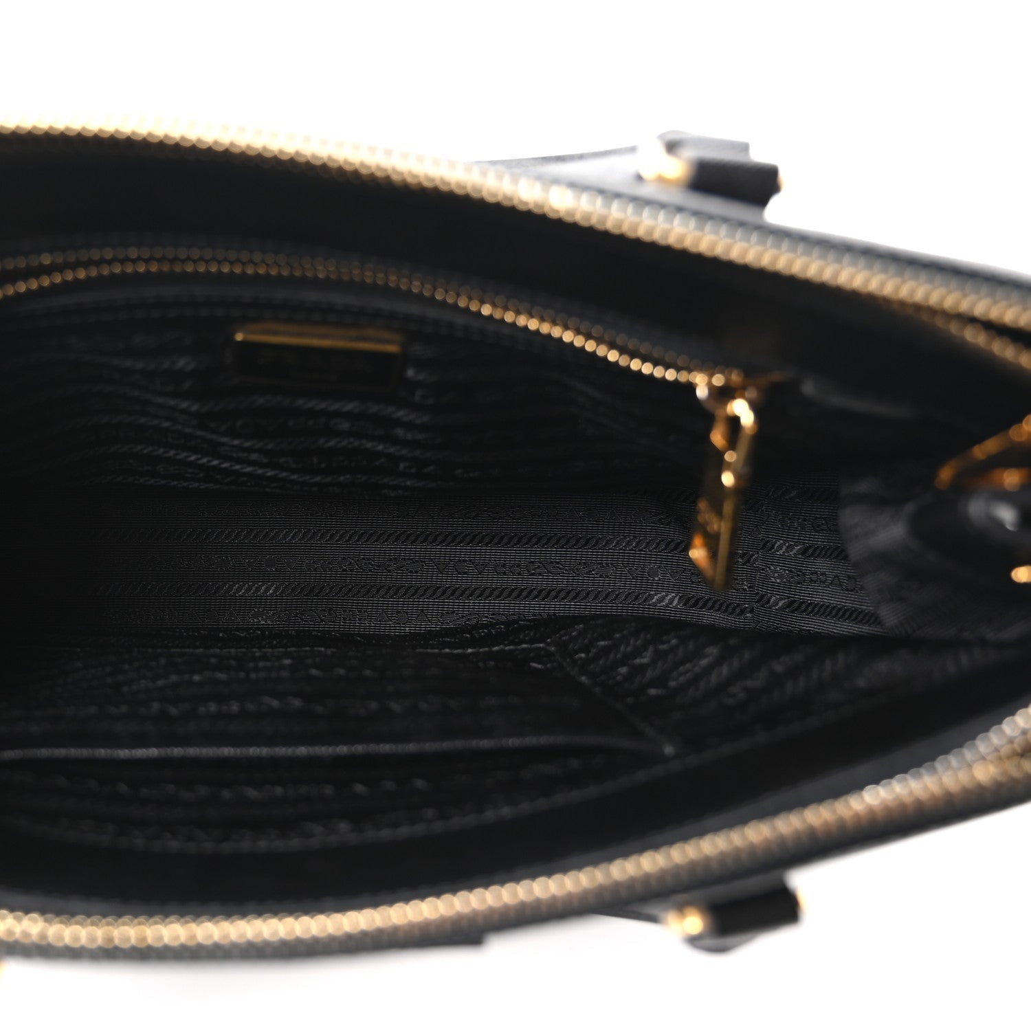Saffiano Small Galleria Double Zip Tote Black
