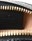 Suede Patent Web Mini Ophidia Round Shoulder Bag Black