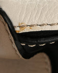 Calfskin Small Puzzle Bag Sand Soft White Black