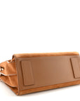 Suede Calfskin Studded Small Sac De Jour Caramel Cognac