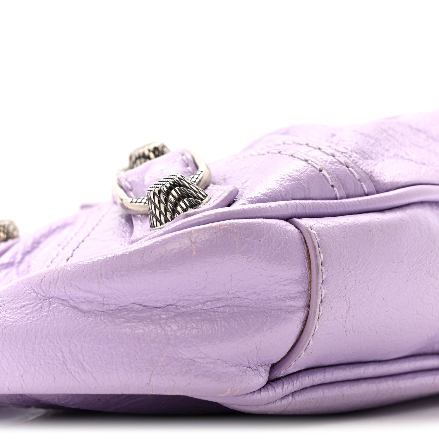 Agneau Arena Le Cagole Mini Purse With Chain Lilac