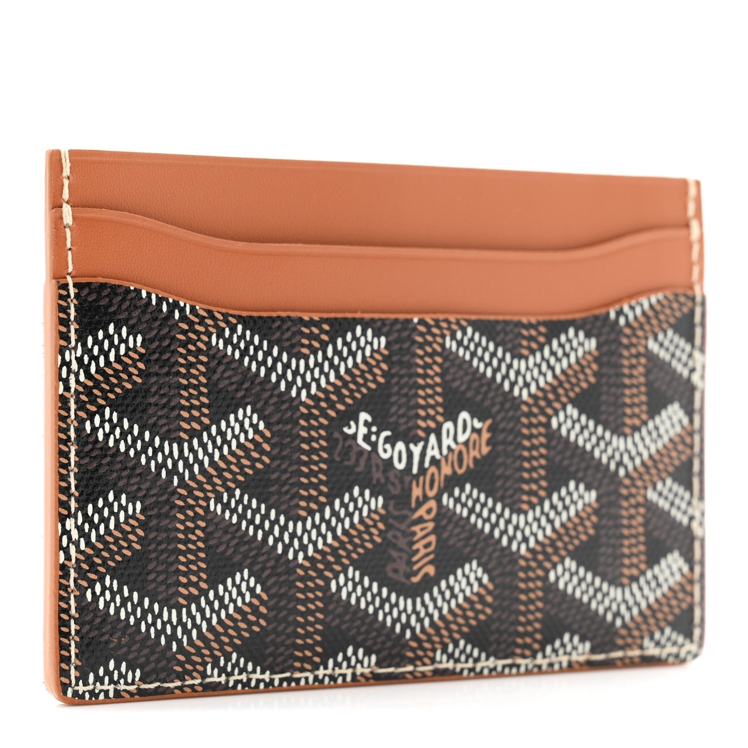 Goyardine Saint Sulpice Card Holder Black Gold