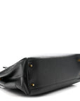 Saffiano Lux Extra Large Galleria Double Zip Tote Black