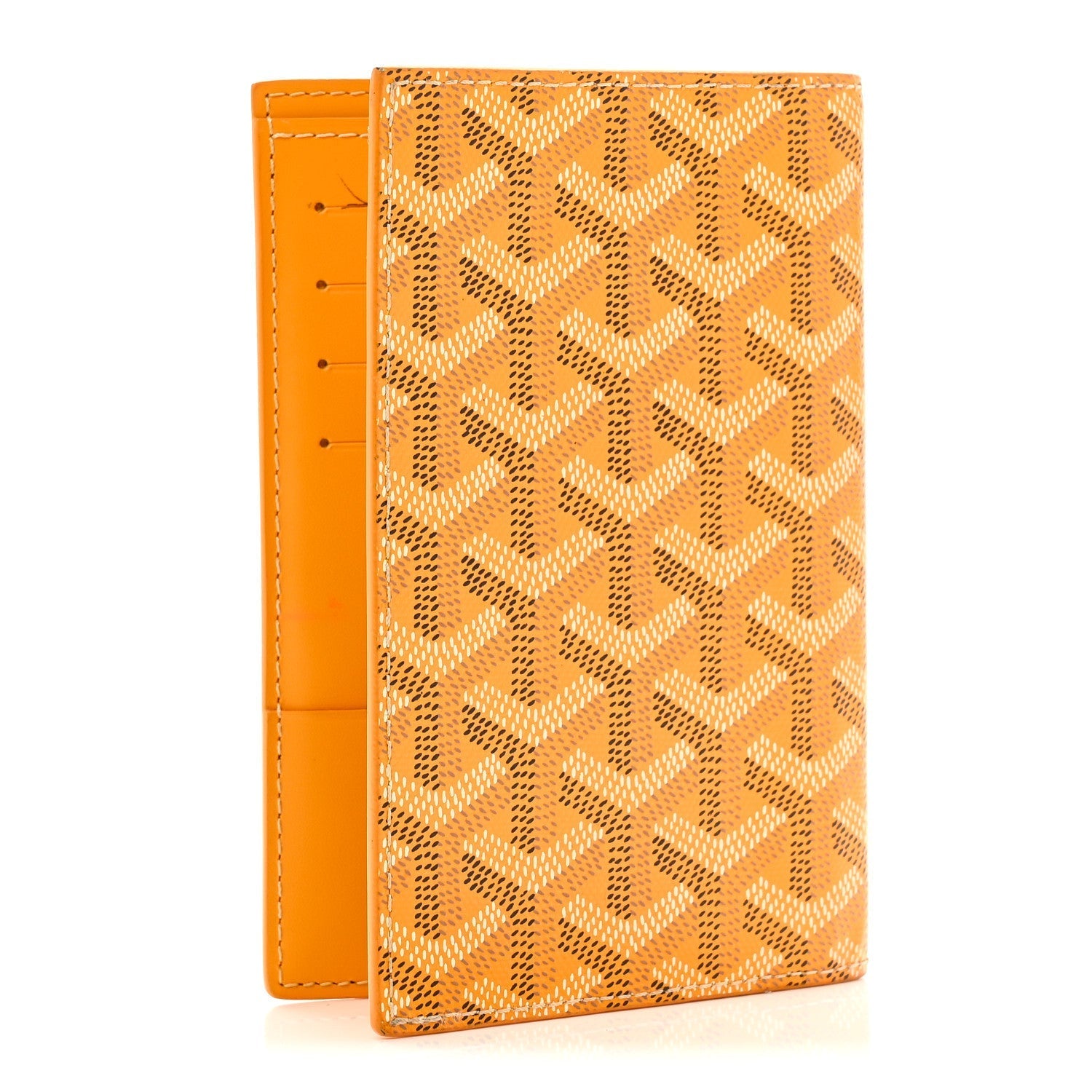 Goyardine Passport Wallet Yellow