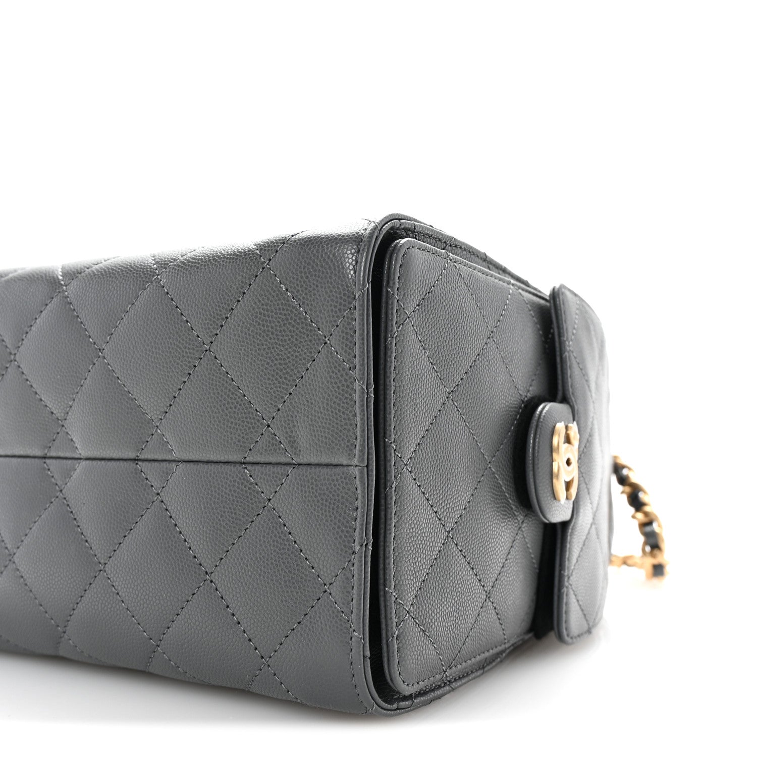 Caviar Quilted Small CHNL 25 Handbag Dark Grey