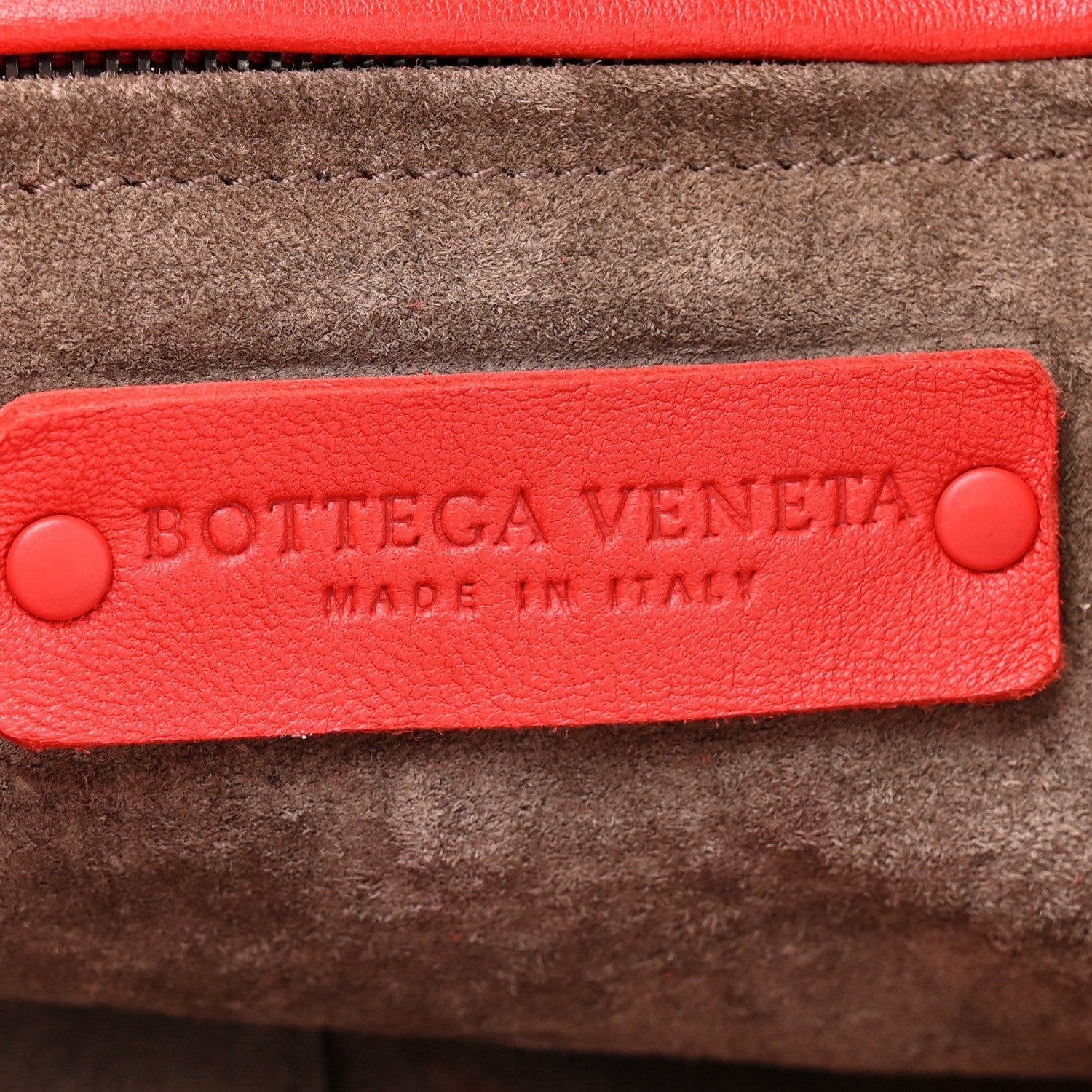 Nappa Intrecciato Ruffle Tote Red