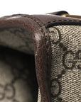 GG Supreme Monogram Textured Dollar Calfskin Web Ophidia Savoy Garment Bag Beige Ebony New Acero