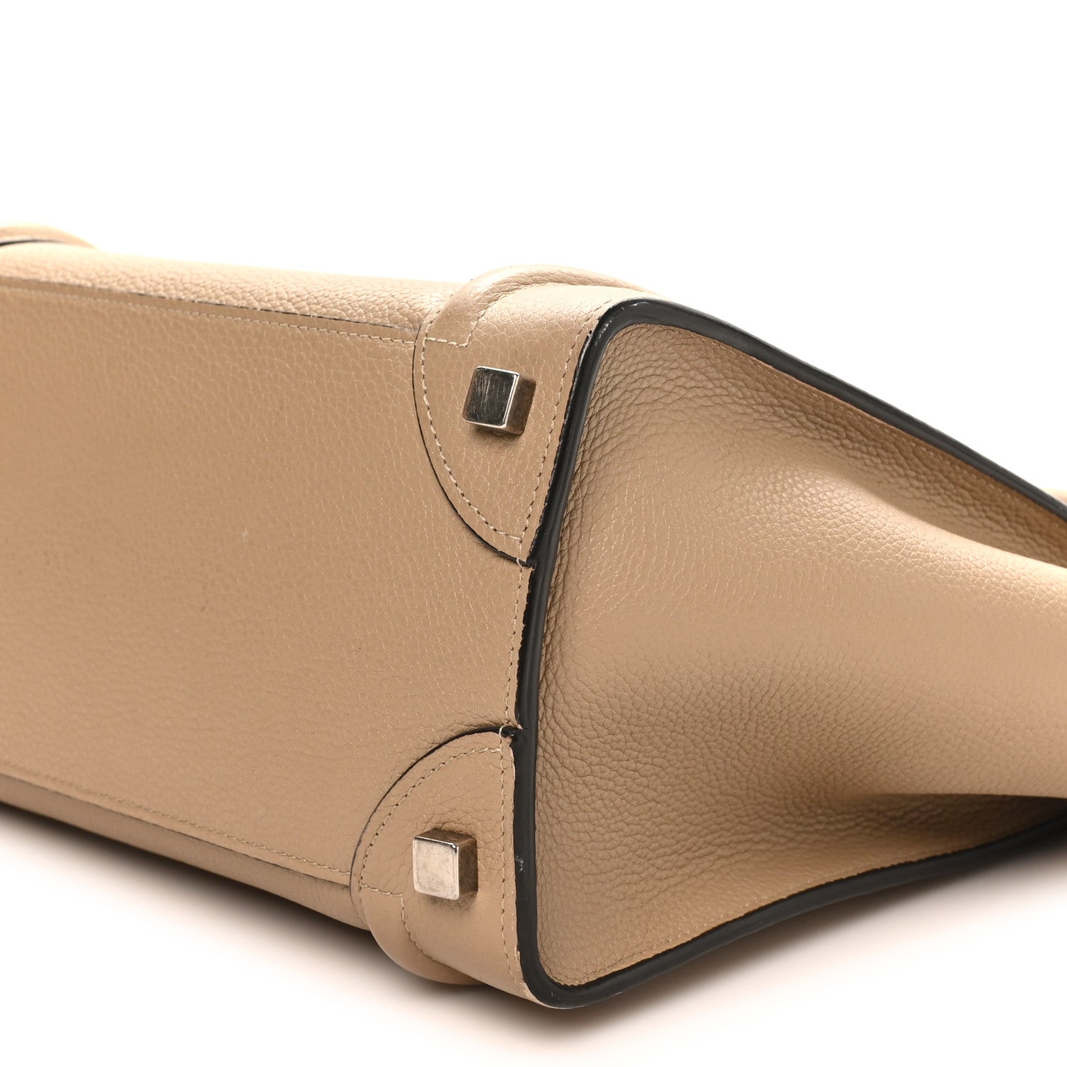 Drummed Calfskin Micro Luggage Dune