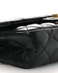 Aged Calfskin Quilted 2.55 Reissue Flap Belt Bag Clutch Black