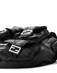 Econyl Cuoio Romano Multipocket Baguette Black