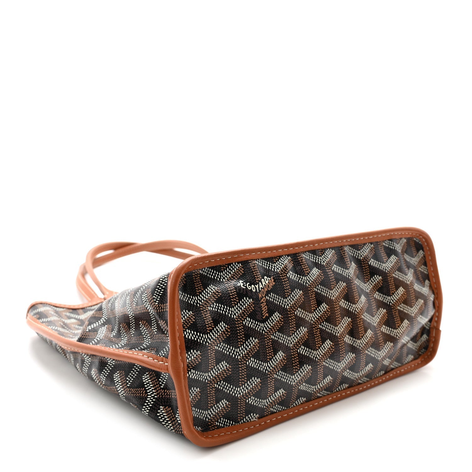 Goyardine Reversible Mini Anjou Black Gold