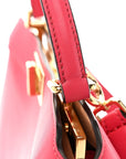 Vitello Seta Shiny Nappa Small Peekaboo I SEE U Satchel Lampone Light Rose
