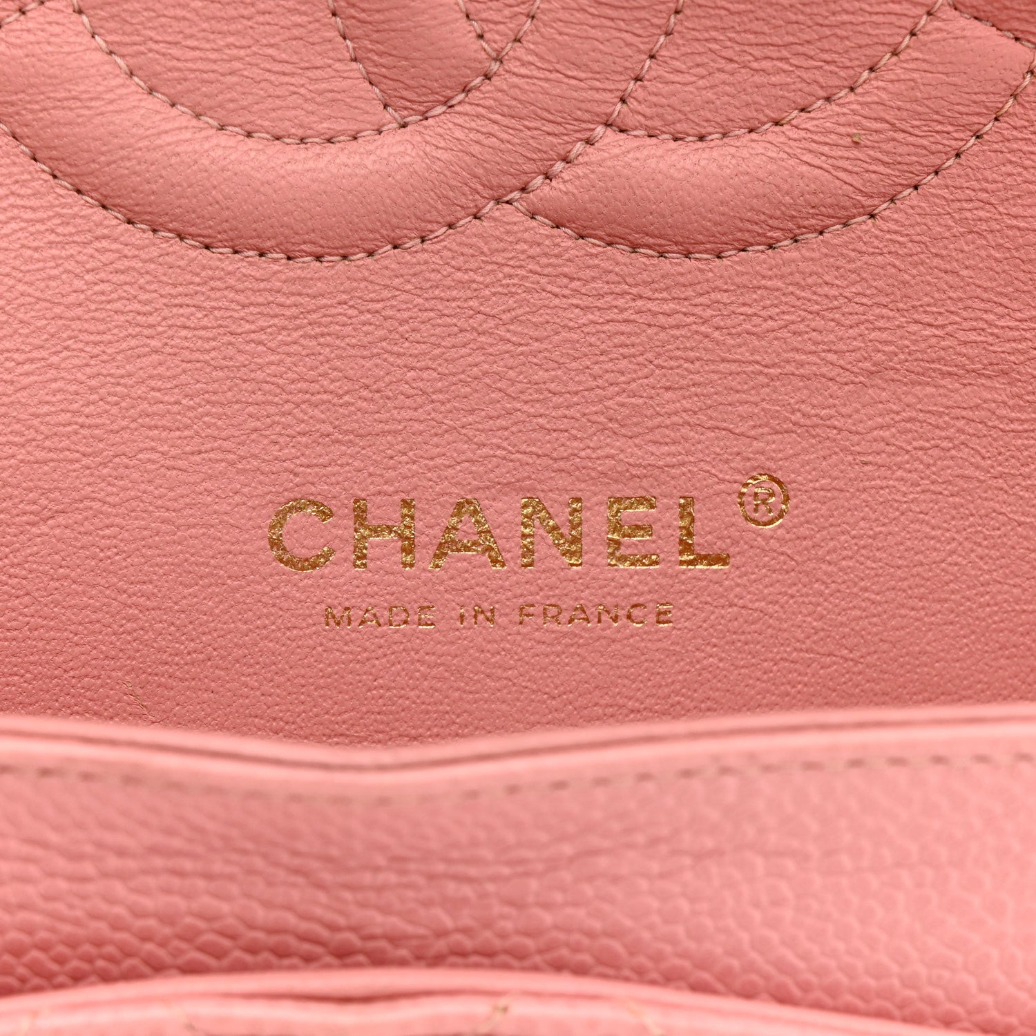 Caviar Quilted Medium Double Flap Pink