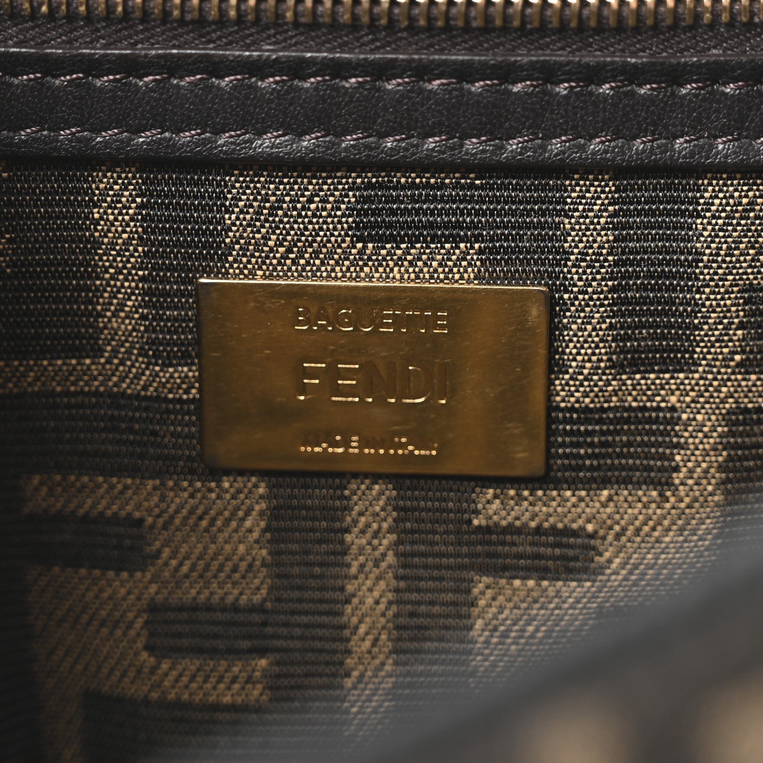 Fabric Jacquard FF 1974 Medium Baguette Tobacco Moro Black
