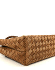 Suede Intrecciato Small Andiamo Shoulder Bag Amber