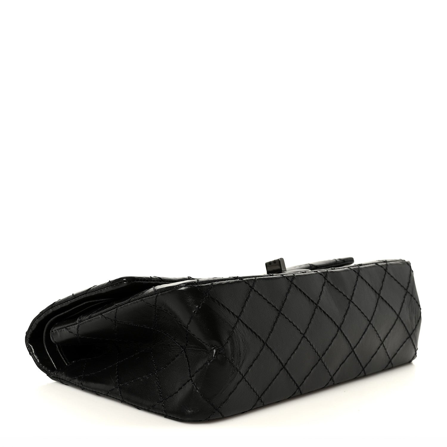 Aged Calfskin Quilted 2.55 Reissue 225 Flap So Black