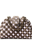 Suede Intrecciato Small The Lauren 1980 Clutch With Chain Praline Musk Washed Brownie