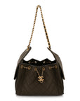 Canvas Quilted Small CHNL 25 Handbag Khaki