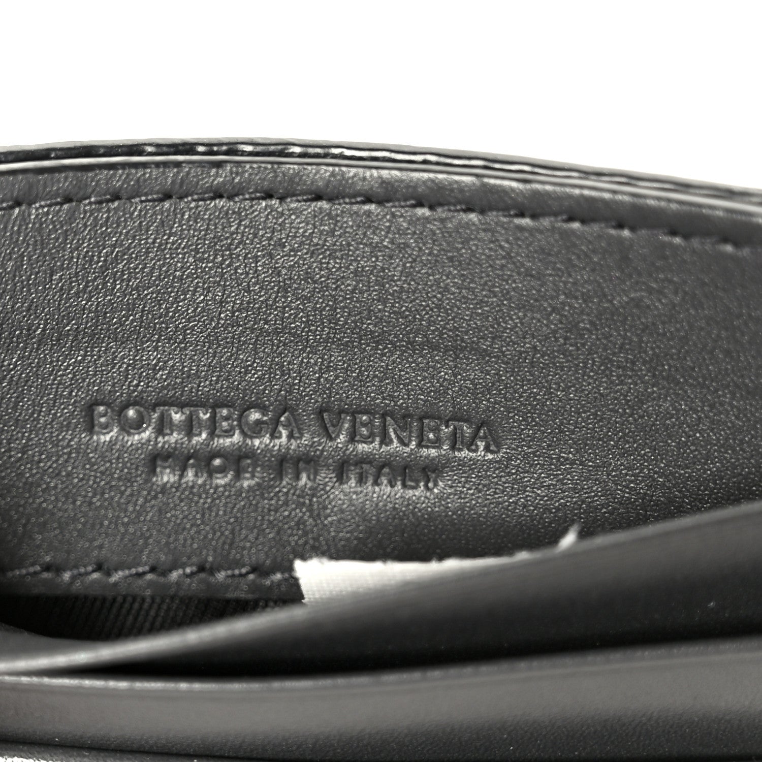 Nappa Intrecciato Card Holder Ardoise
