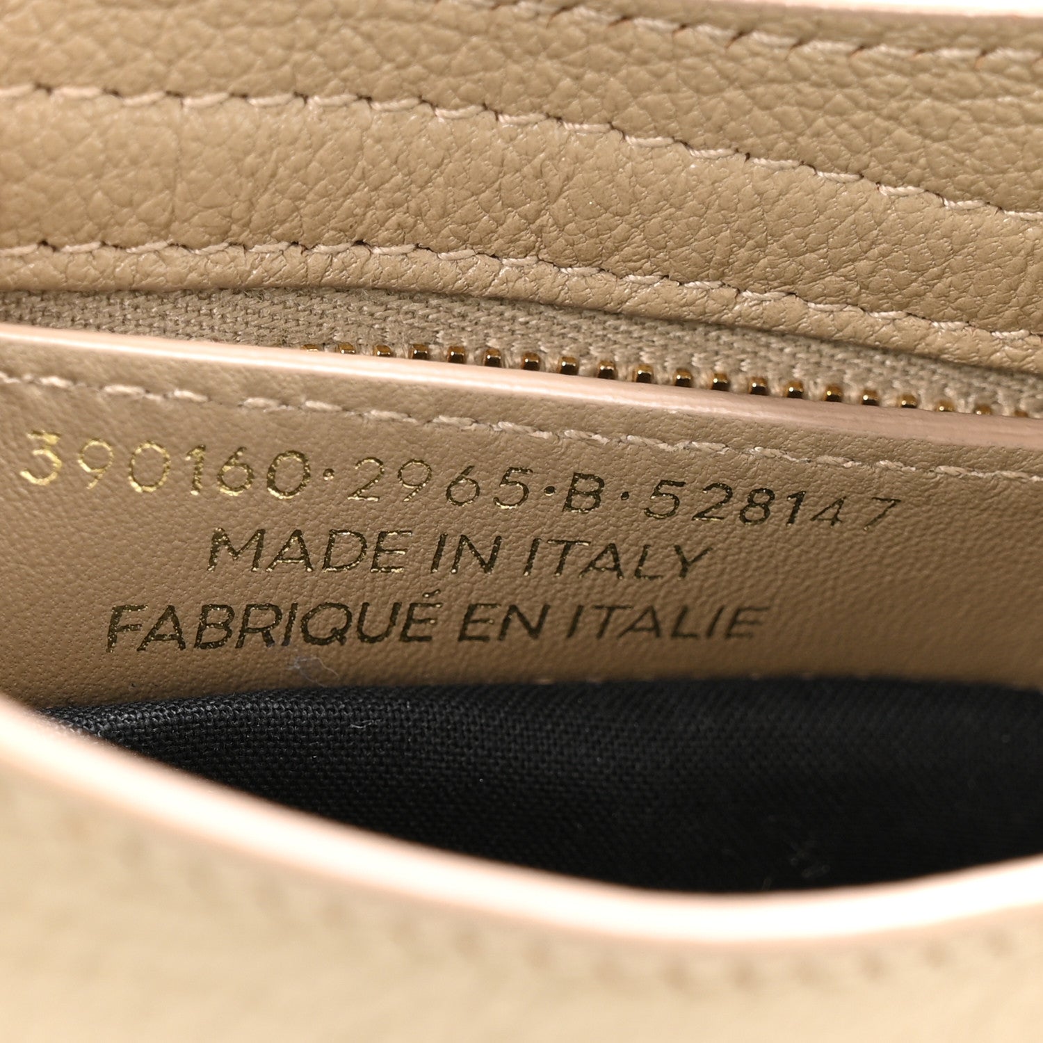 Chevre Gold Metallic Edge Hardware Mini City Beige Latte