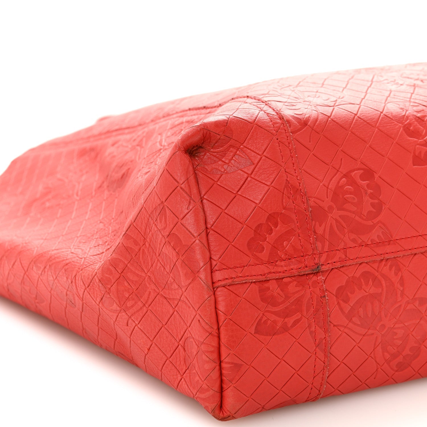 Nappa Intrecciomirage Butterfly Tote Red