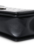 Metallic Caviar Quilted Medium Boy Flap Navy