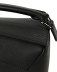 Calfskin Mini Puzzle Edge Bag Black