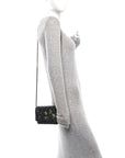 Aged Calfskin Lucky Charms 2.55 Reissue Wallet on Chain WOC Black