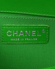 Patent Quilted Small Boy Flap Green
