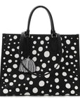 Monogram Kusama Dots Onthego MM Black White