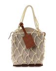 Canvas Calfskin Le Petit Filet Pralu Natural