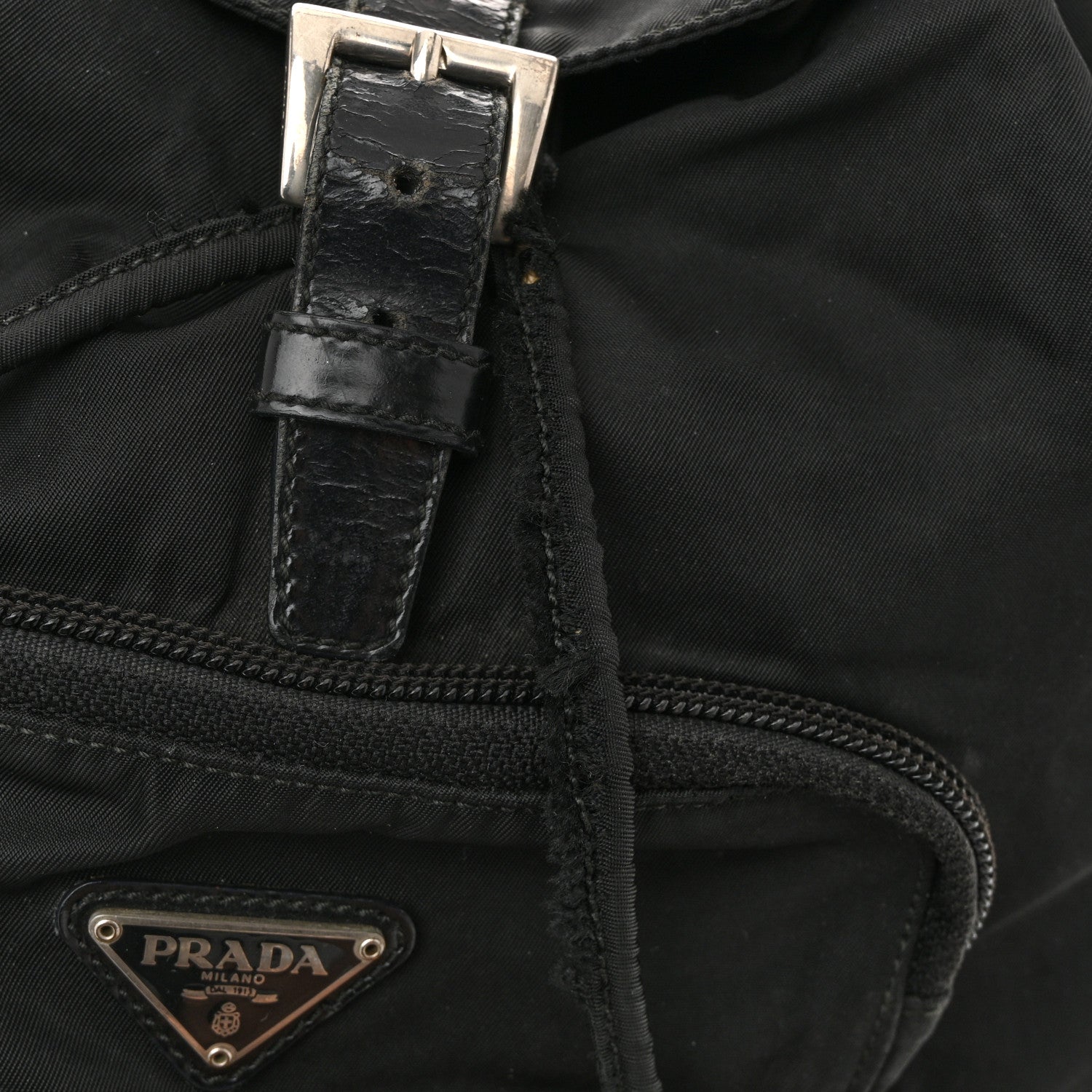 Nylon Vela Mini Cinch Backpack Black