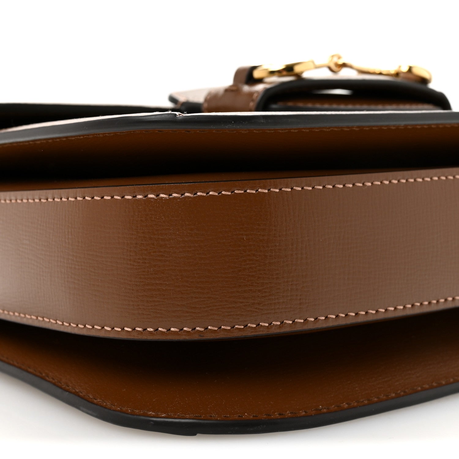 GG Supreme Monogram Azalea Calfskin Horsebit 1955 Shoulder Bag Beige Brown Sugar