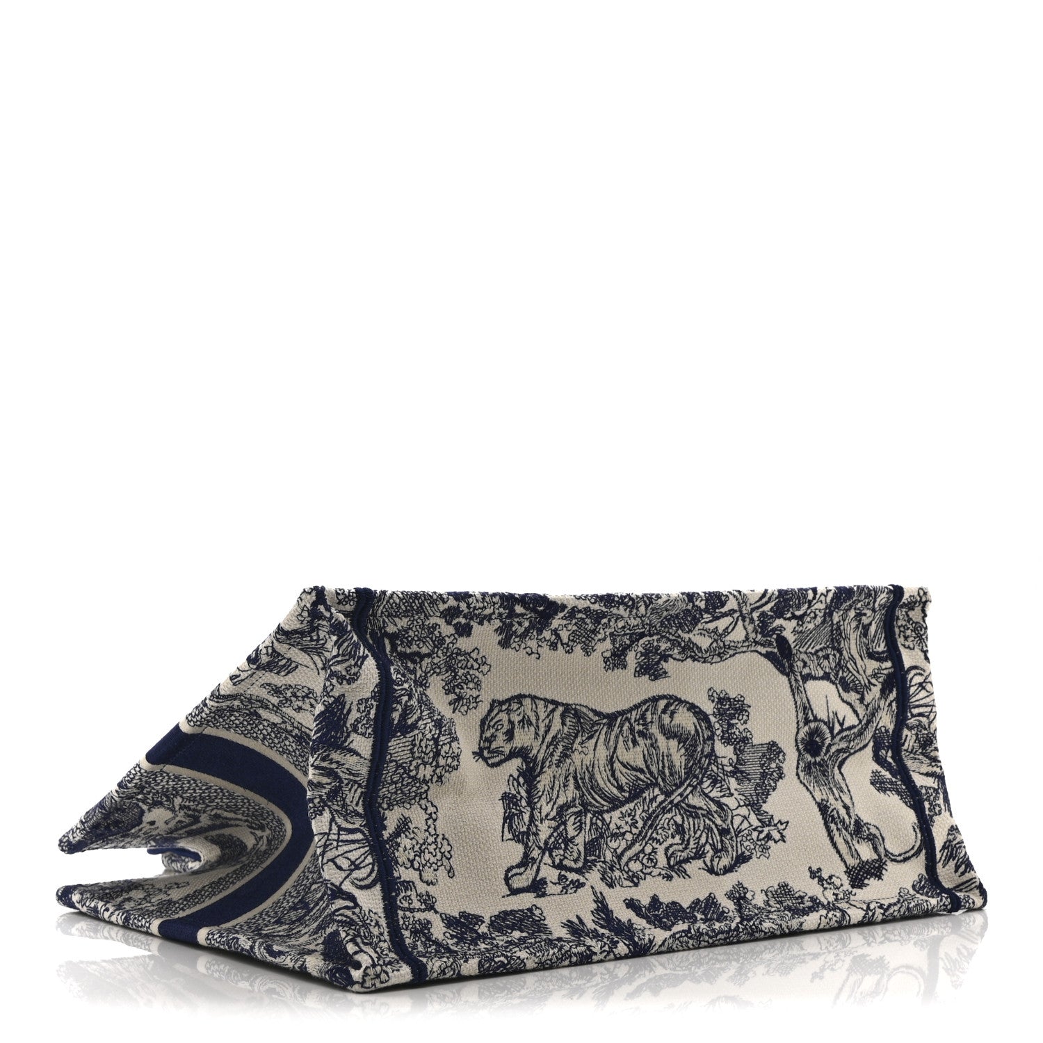 Canvas Embroidered Medium D1ORiviera Toile De Jouy Book Tote Blue