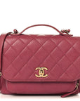 Caviar Quilted Medium Business Affinity Flap Pink