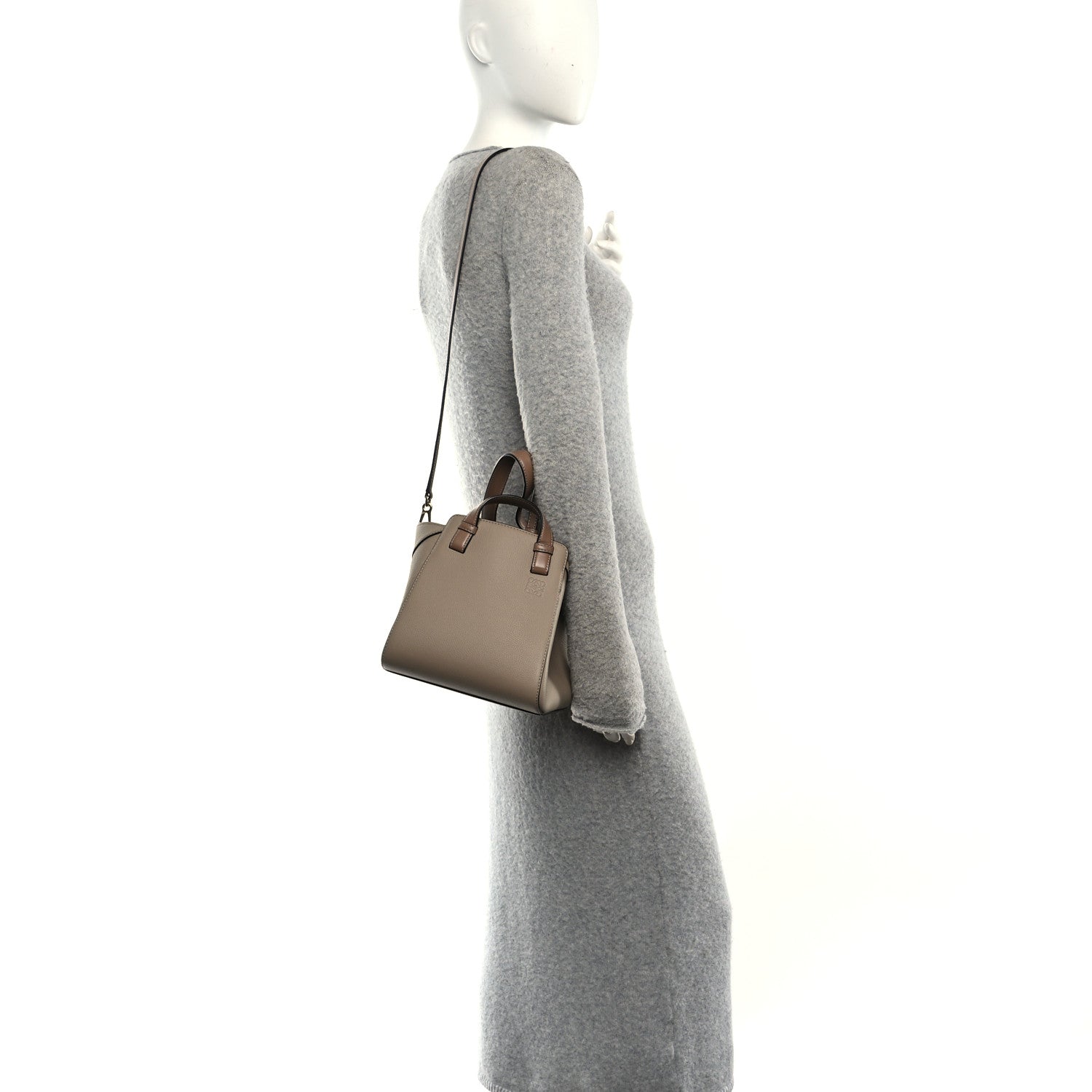 Soft Grained Calfskin Small Hammock Nugget Shoulder Bag Sand Mink
