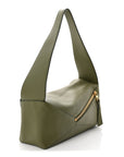 Calfskin Puzzle Hobo Avocado