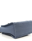Cotton Canvas Small The Traveler Tote Bag Blue