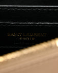 Calfskin Y Quilted Monogram Small Loulou Chain Satchel Dark Beige
