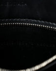Shiny Calfskin Logo Crocodile Embossed XXS Everyday Tote  Black