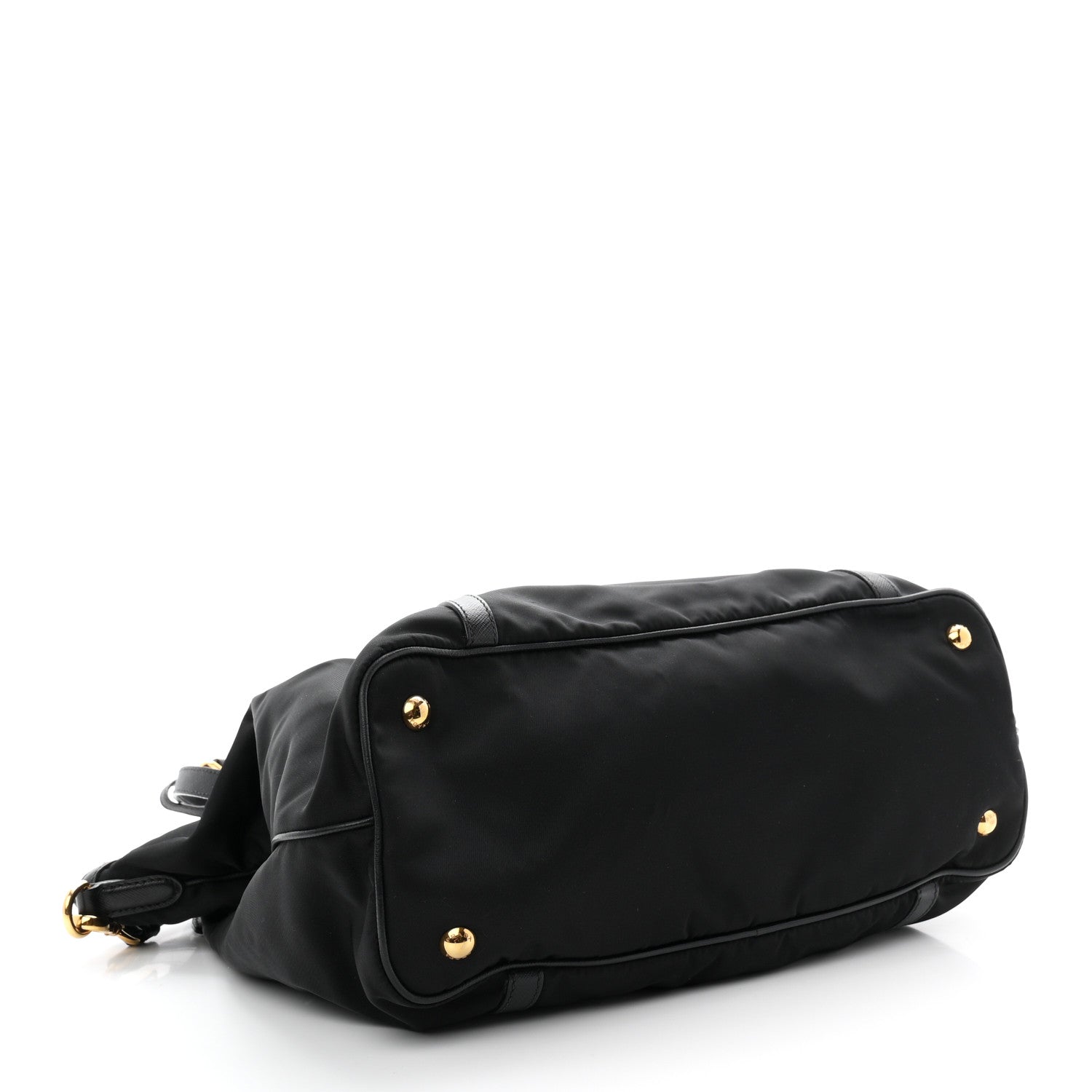 Saffiano Tessuto Nylon Shopping Tote Black