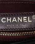 Lambskin Chevron Stitched Medium Envelope Flap Black