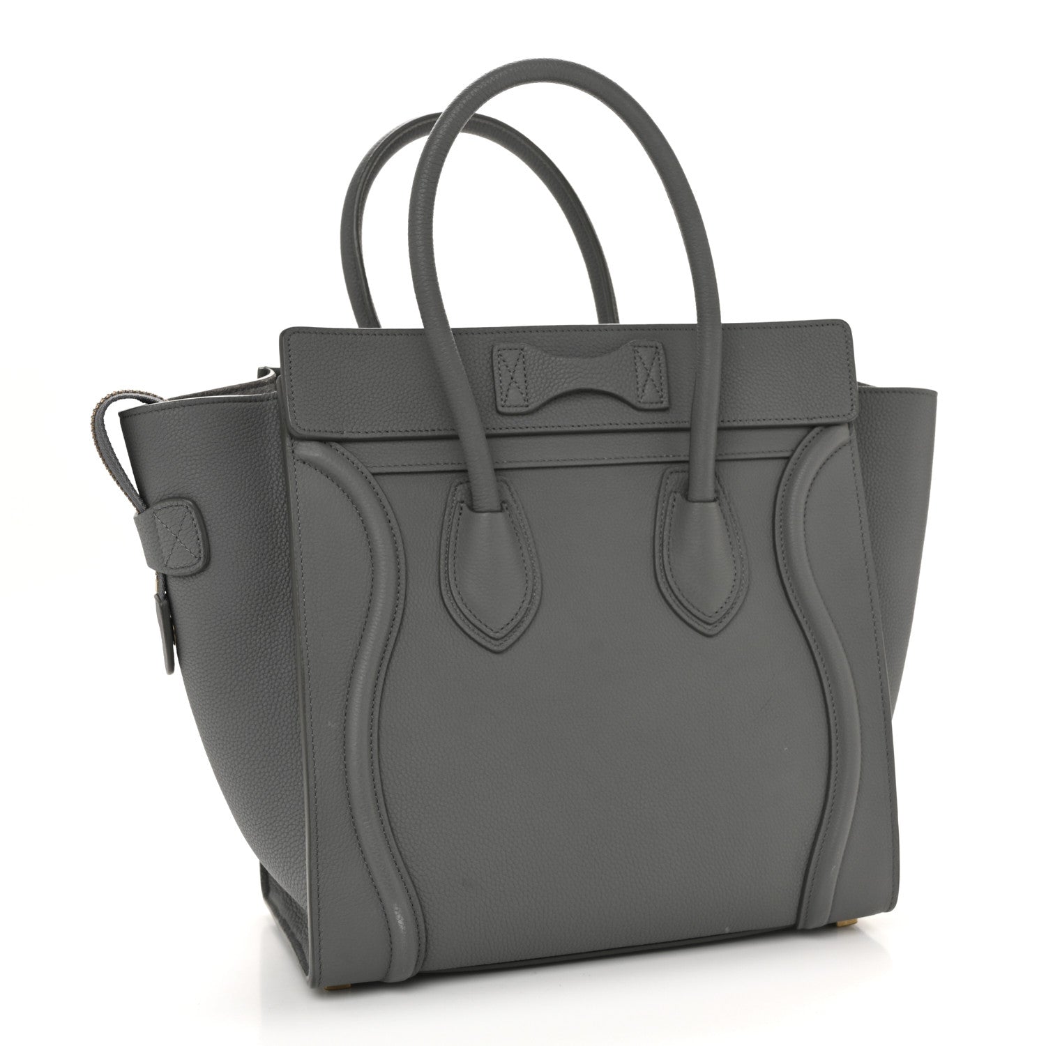 Baby Drummed Calfskin Micro Luggage Kohl