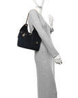 Suede Quilted Small CHNL 25 Handbag Black