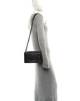 Calfskin Crystal Embossed Medium Boy Flap Plum