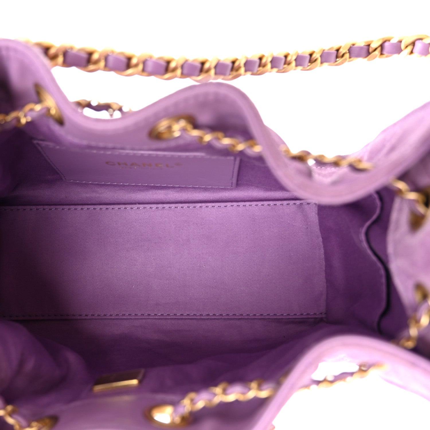 Suede Quilted Mini CHNL 25 Handbag Purple