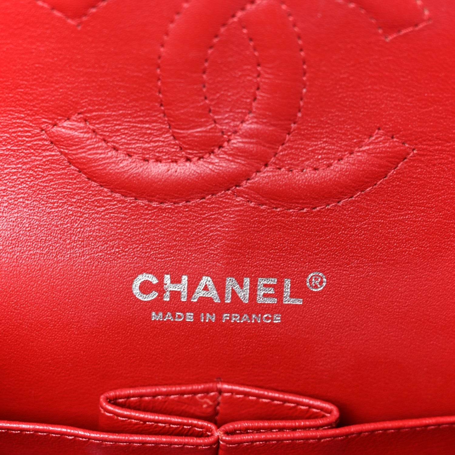 Caviar Quilted Medium Double Flap Red